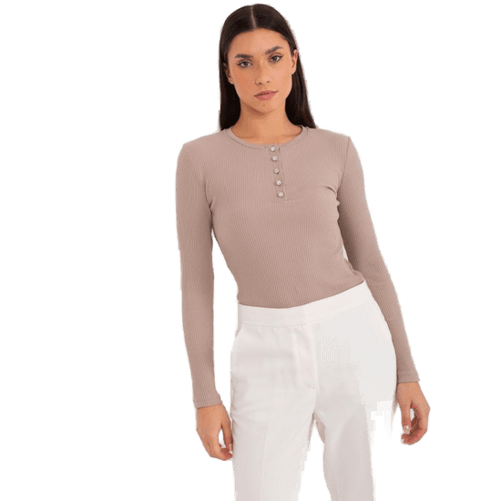 BASIC FEEL GOOD Damska bluza BASIC FEEL GOOD temno bež barve RV-BZ-9211.26X_404058