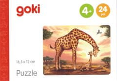 Goki Lesena sestavljanka Afriške živali: žirafe 24 kosov