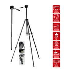 Braun Stativ LW 168S (62-168 cm, 1500 g, 3-smerna glava, največ 5 kg, monopod)