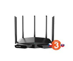 Tenda TX27 Pro AXE5700 WiFi6E Router, 1x GWAN, 3x GLAN, IPv6, BSS Color, VPN strežnik, WPA3, CZ aplikacija