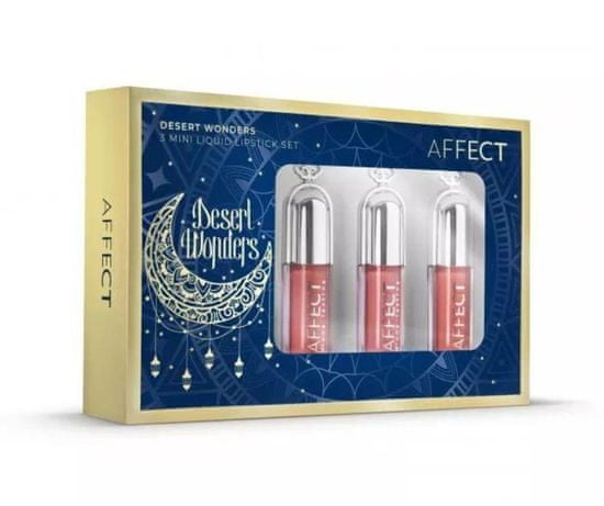 AFFECT Komplet treh mini tekočih šmink - 3 Mini liquid lipstick Set - Desert Wonders