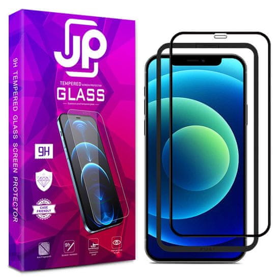 JP JP 3D steklo z okvirjem za namestitev, iPhone XR, črno