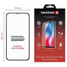 SWISSTEN Swissten Full Glue, Color frame, Case friendly, Zaščitno kaljeno steklo, Apple iPhone 11, črno