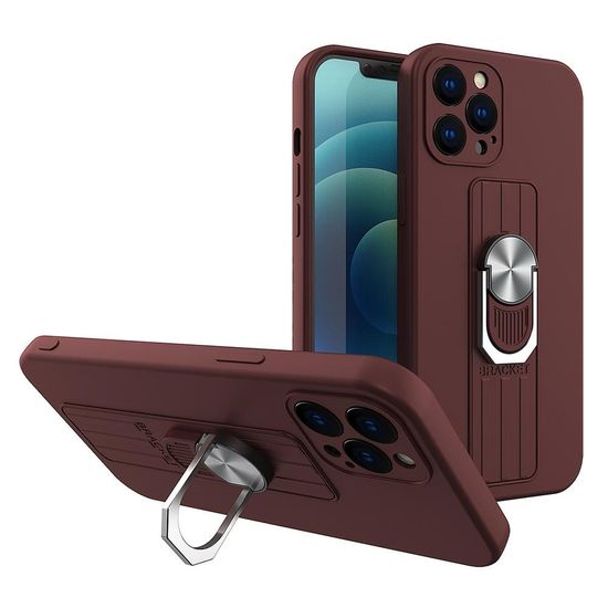 HURTEL Ovitek Ring Case, iPhone 11 Pro, rjav