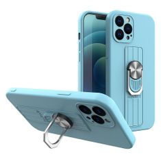 HURTEL Ovitek Ring Case, iPhone 12, svetlo moder