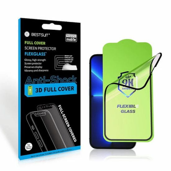 FORCELL Nano 5D zaščitno kaljeno steklo, iPhone 15 Plus, črne barve