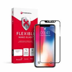 FORCELL Hibridno steklo Forcell Flexible 5D Full Glue, iPhone X / Xs, črno