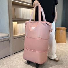Dollcini večnamenska potovalna torba je nova prenosna potovalna torba s suhim in mokrim ločevanjem, skrilasto črna