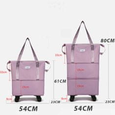Dollcini Večnamenska potovalna torba nova prenosna potovalna torba za suho in mokro ločevanje fitnes torba, 54x23x80cm, karibsko modra