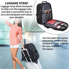 Dollcini Potovalni nahrbtnik, nahrbtnik za prenosni računalnik, nepremočljiv nahrbtnik, poslovna delovna torba s polnilnim priključkom USB