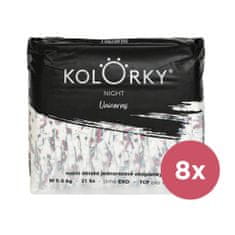 KOLORKY NIGHT Eko nočne plenice za enkratno uporabo M (5-8 kg) 168 kosov - MESEČNA DOBAVA