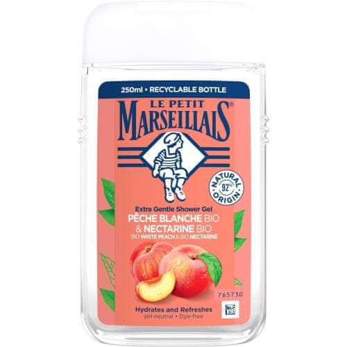 Le Petit Marseillais Extra Gentle Shower Gel Organic White Peach & Organic Nectarine vlažilen in osvežilen gel za prhanje unisex