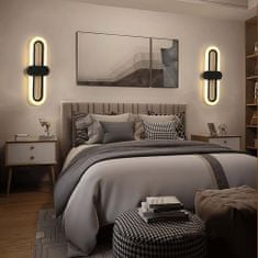 Dollcini Moderna LED stenska svetilka s senzorjem, dnevna soba, spalnica, bež/bela
