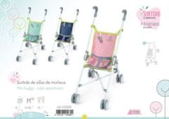 DeCuevas 90089 Zložljiv voziček za lutke, roza, 56 cm
