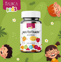 MALINCA Kids multivitamini, za otroke, 60/1