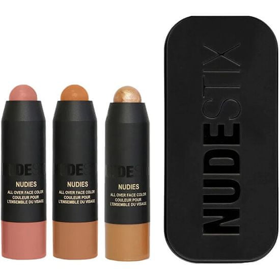 NUDESTIX Darilni set dekorativne kozmetike Soft & Warm Nudes Mini 3 kos