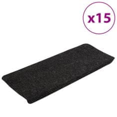 Vidaxl Samolepilne preproge za stopnice 15 kosov 65x24,5x3,5 cm