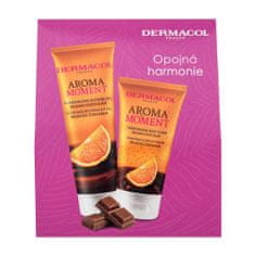 Dermacol Aroma Moment Belgian Chocolate Set gel za prhanje Belgian Chocolate 250 ml + piling za telo Belgian Chocolate 150 ml unisex
