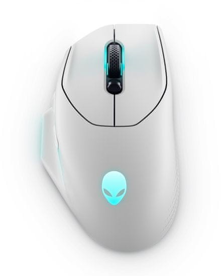 Alienware Dell Gaming Mouse, brezžična AW620M, Lunar