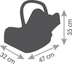 Smoby Avtosedež za lutke Maxi-Cosi in Quinny svetlo roza