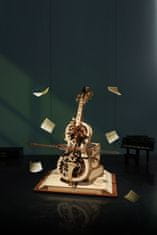 Robotime Igrača Lesena mehanska sestavljanka Magic Cello (električna)