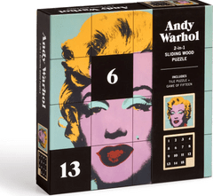 Galison Andy Warhol drsna lesena sestavljanka: (16 kosov): Marilyn 2v1