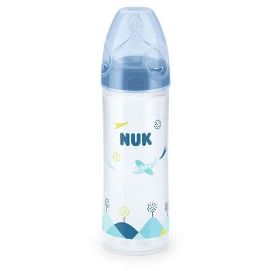 Nuk Otroška steklenička LOVE 250 ml, 6-18 m modra