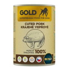 IRONpet Gold Dog Svinjsko narezano mišično meso, v konzervi 400 g