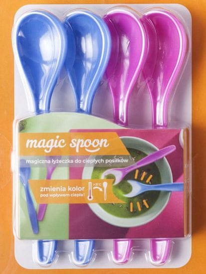 DURAmat Otroške žlice za spreminjanje barv MAGIC HOT 15 cm, plastične (4 kosi)