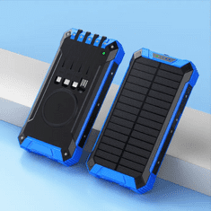 BOT  Solarna banka SP5 1 panel 30000mAh s kabli, modra