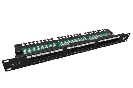 Solarix Patch panel SX24L-5E-UTP-BK-N 24 vrat Cat. 5e UTP 1U