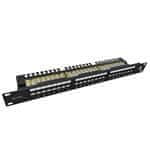 Solarix Patch panel SX24L-6-UTP-BK-N UTP cat.6 24p. 1U, vezana palica, črna