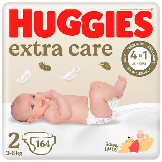 Huggies HUGGIES Extra Care plenice za enkratno uporabo 2 (3-6 kg) 164 kosov