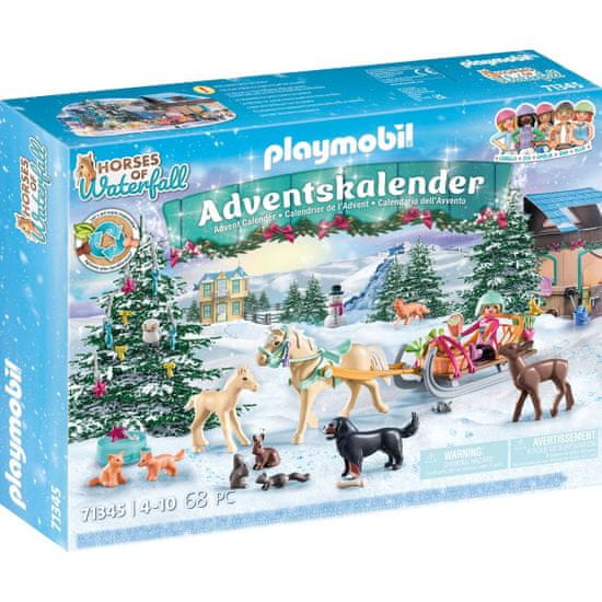 Playmobil Adventni koledar 71345 Konji Božična vožnja s sanmi