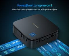 Blackview MP60 mini namizni računalnik, Intel N95, 16GB, SSD1TB, W11H (BV-PC-MP60-16-1TB-N95)