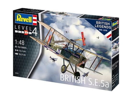 Revell maketa-miniatura 100 Years RAF: S.E. 5a • maketa-miniatura 1:48 starodobna letala • Level 4