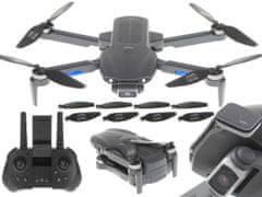 Aga Drone RC F9 6K HD kamera GPS wifi domet 2000 m siva