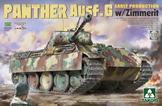 Takom maketa-miniatura Panther Ausf.G (Early Production with Zimmerit) • maketa-miniatura 1:35 tanki in oklepniki • Level 5