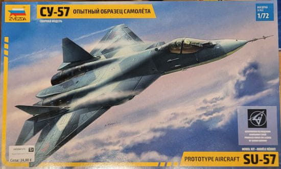 Zvezda maketa-miniatura PROTOTIP ruskega lovca pete generacije Suhoj Su-57 • maketa-miniatura 1:72 novodobna letala • Level 3