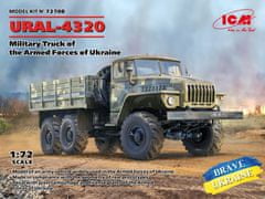 ICM maketa-miniatura URAL-4320 Vojaški tovornjak oboroženih sil Ukrajine • maketa-miniatura 1:72 traktorji • Level 3