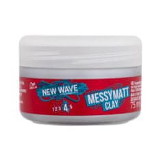 Wella New Wave Messy Matt Clay glina za videz razmršenih las z mat zaključkom 75 ml