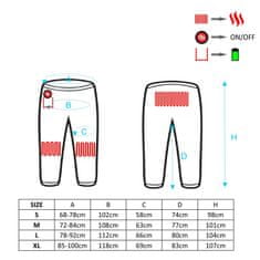 Glovii ogrevane spodnje hlače M, črne GP1M