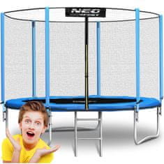 shumee 8ft/252cm vrtni trampolin z zunanjo mrežo in lestvijo Neo-Sport