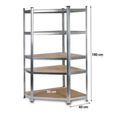 ACTIVESHOP 180x90x40cm Humberg HR-817 stoječi vogalni regal