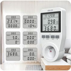 ACTIVESHOP Berdsen BD-990 enofazni wattmeter bele barve