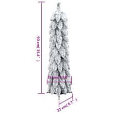 Vidaxl Umetna osvetljena novoletna jelka s 45 LED in snegom 90 cm