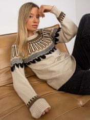 RUE PARIS Klasičen ženski pulover Ygelon bež Universal