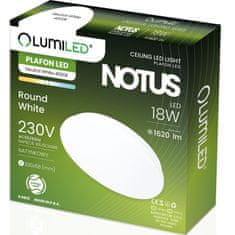 LUMILED Stropna svetilka LED plafon NOTUS 18W 4000K okrogla bela 33cm