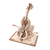 Mehanska glasbena skrinjica, čarobni Violončelo, lesena 3D sestavljanka, (ROKR AMK63)