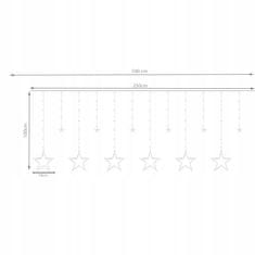 Northix Svetlobna zavesa - svetilke v obliki zvezde - LED 